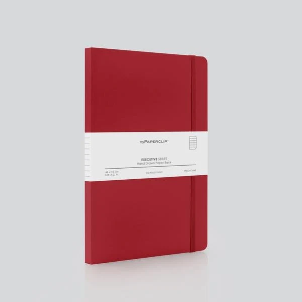 myPaperclip Executive Series Hand Drawn Paper Back A5 Plain Notebook - Image 10