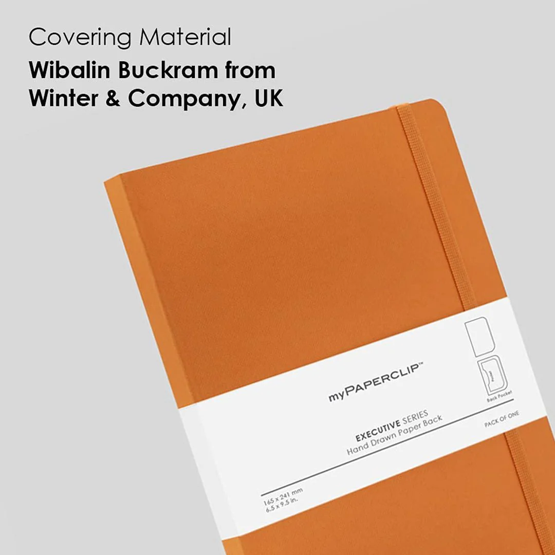 myPaperclip Executive Series Hand Drawn Paper Back A5 Plain Notebook - Image 16