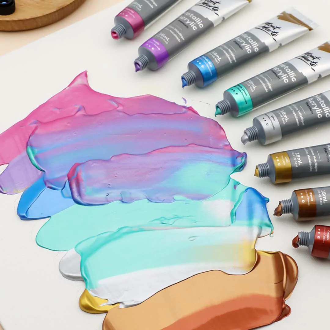 Mont Marte 36ml Metallic Acrylic Paint Set - Image 5