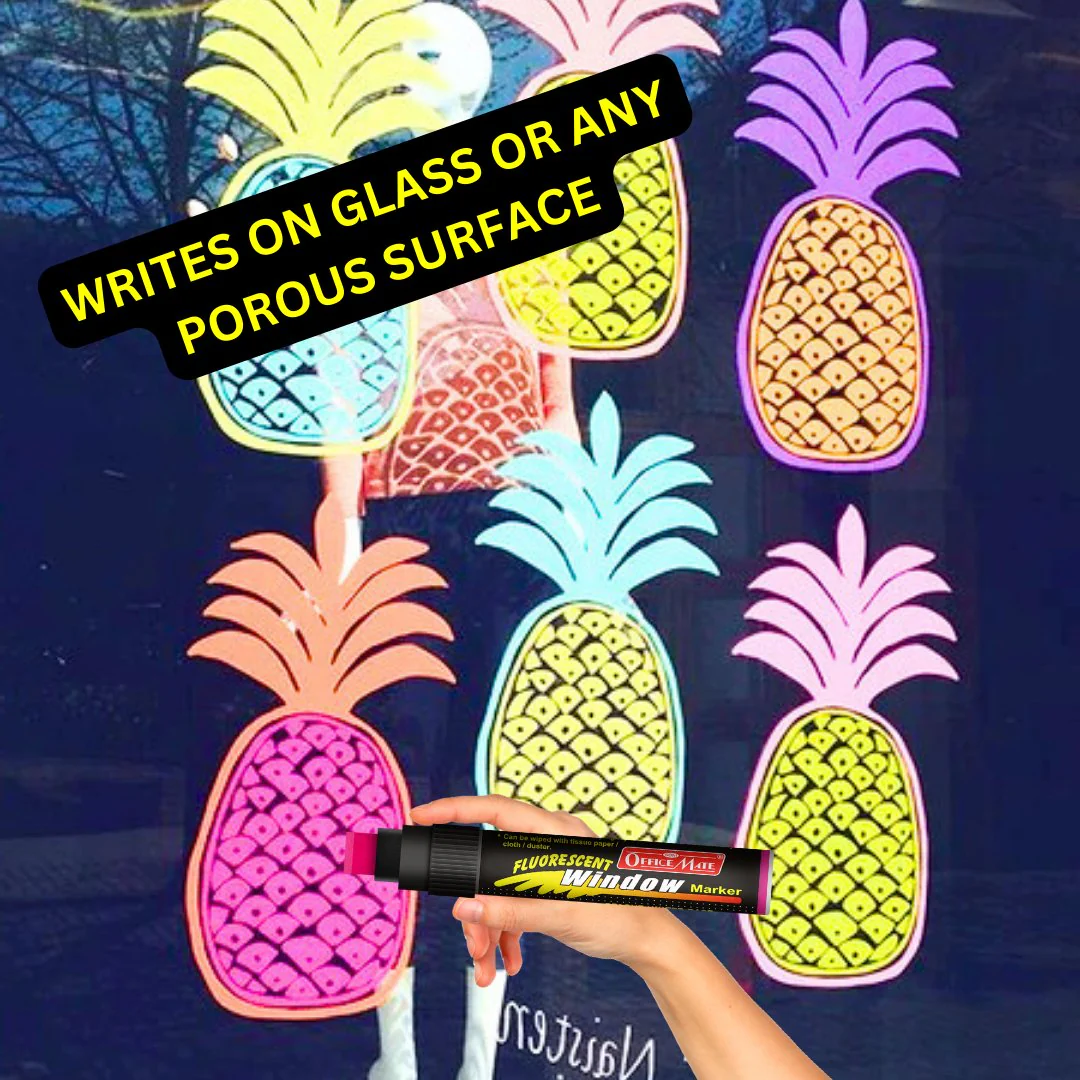 Soni Officemate Jumbo Fluorescent Window Markers - Image 6