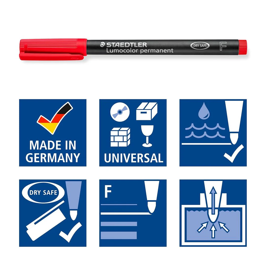 Staedtler 0.6mm Lumocolor Permanent Markers Sets - Image 17